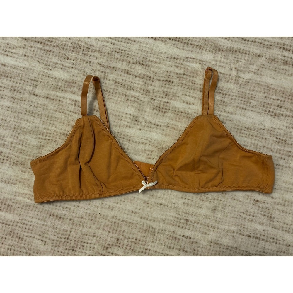 Franki by Francescas Youth 7 Cotton Bralette Nude Tan Triangle Adjustable Strap